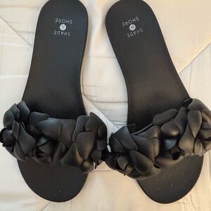 Shade & Shore Black Braided Women's Sandals